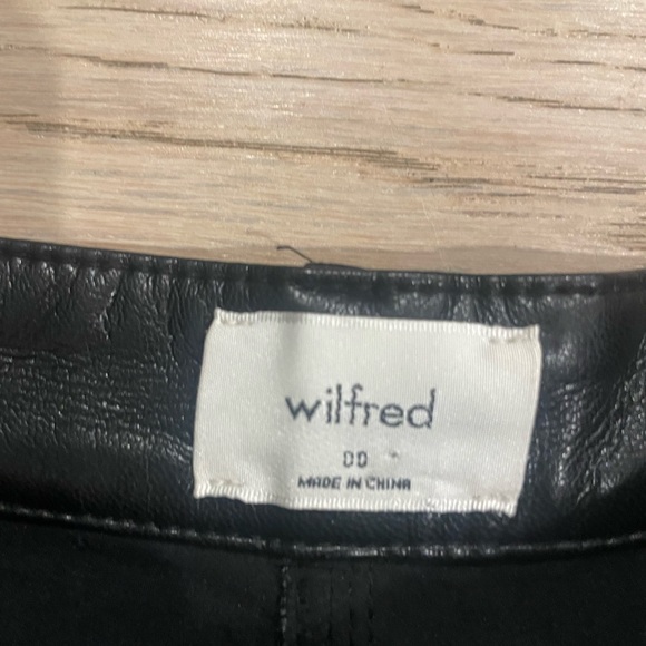 Aritzia Wilfred high waisted leather pant Melina size 00 - Picture 4 of 5